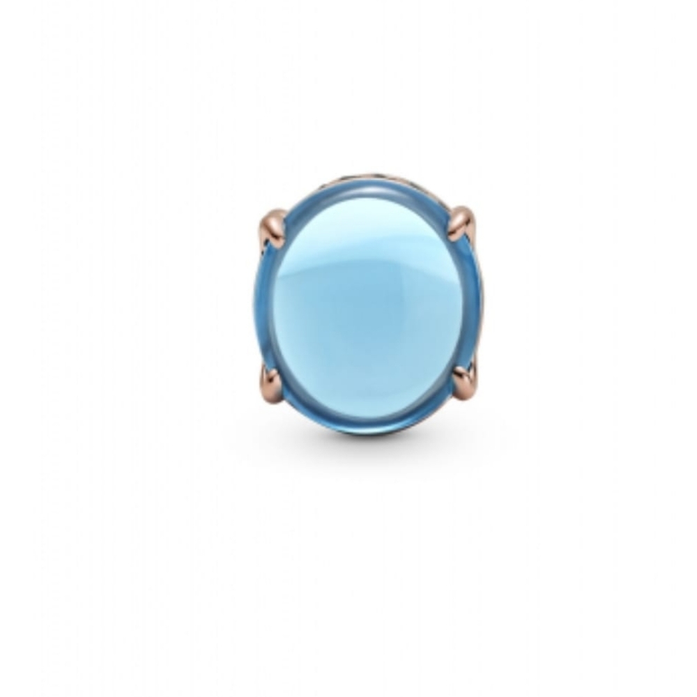 PANDORA COLORS BLUE OVAL CABOCHON CHARM 789309C01 new with tag - Picture 4 of 6